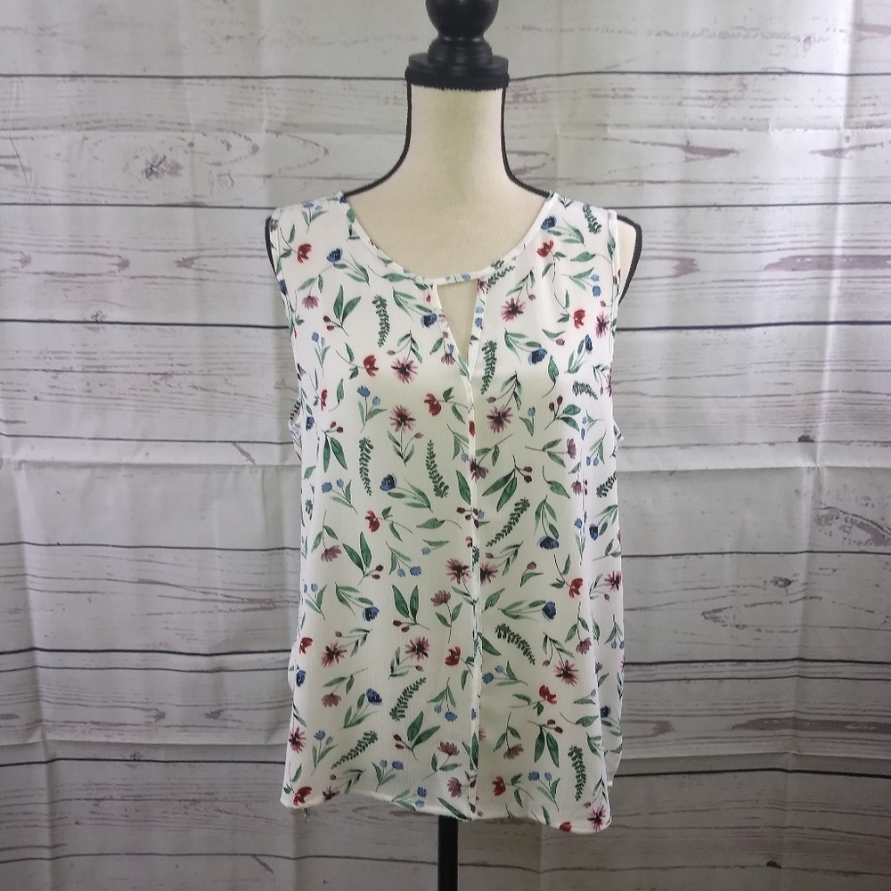 c & e Floral Sleeveless Top